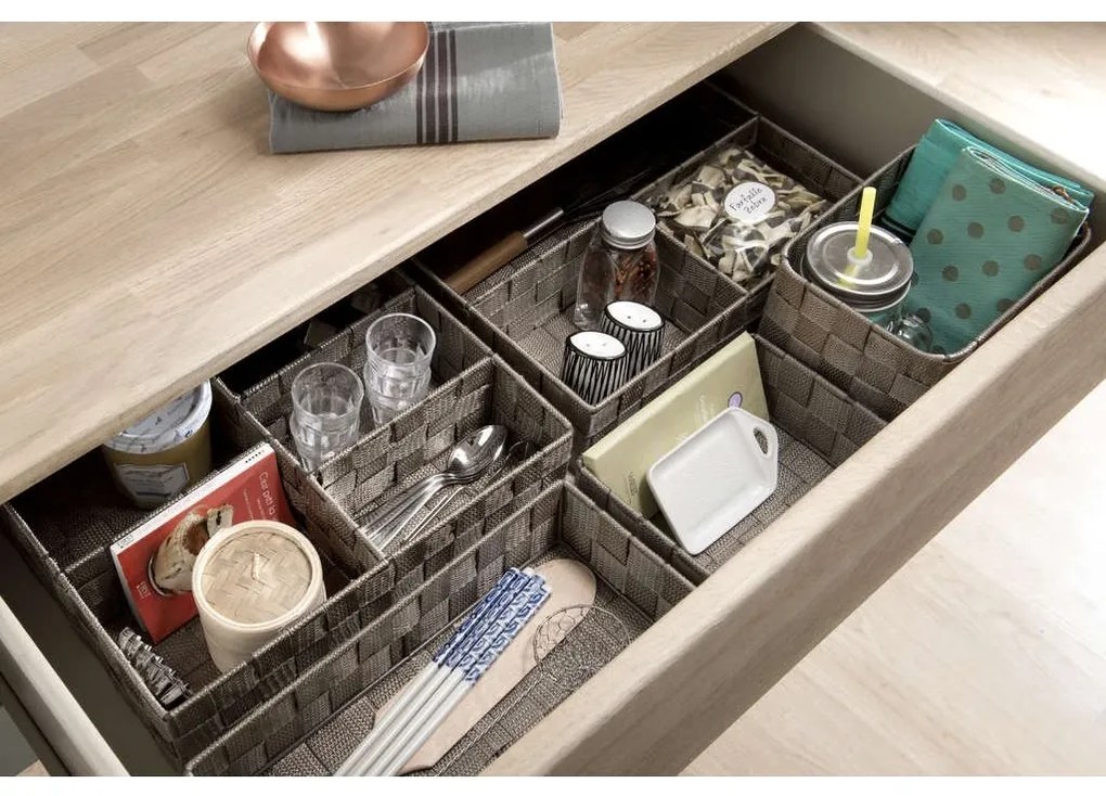 Organizator Compactor pentru accesorii TEX32 x 25 x 8 cm, taupe
