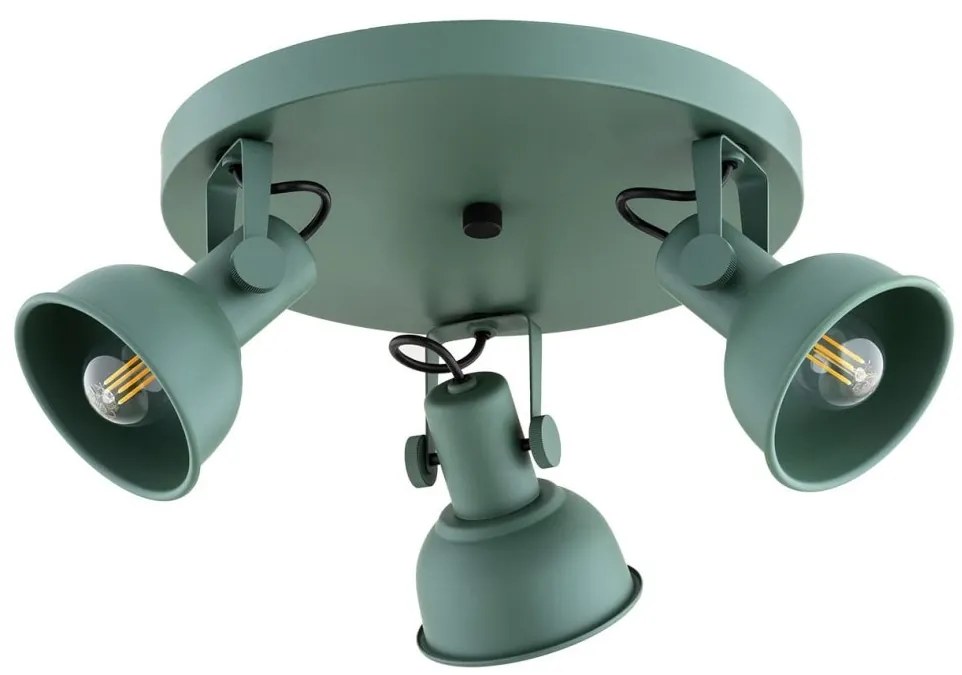 Plafoniera cu 3 spoturi directionabile design modern Lenora verde