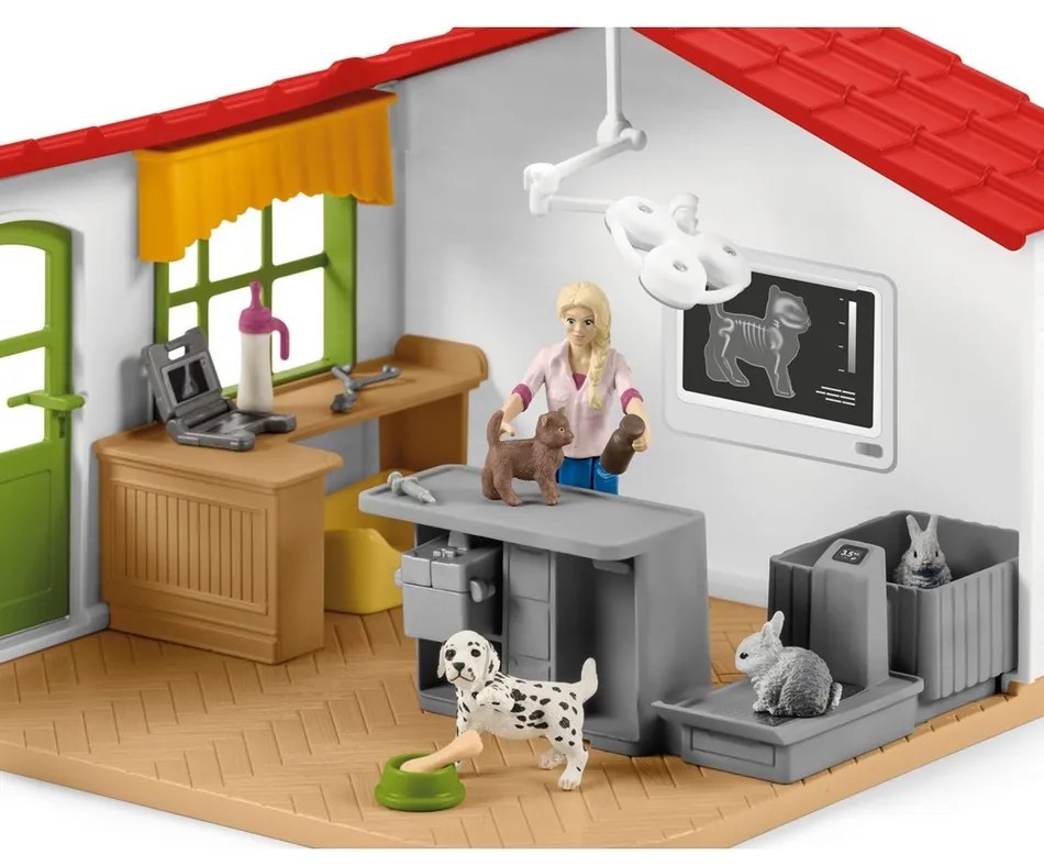 Cabinet veterinar Schleich 42502, pentru animalede casă