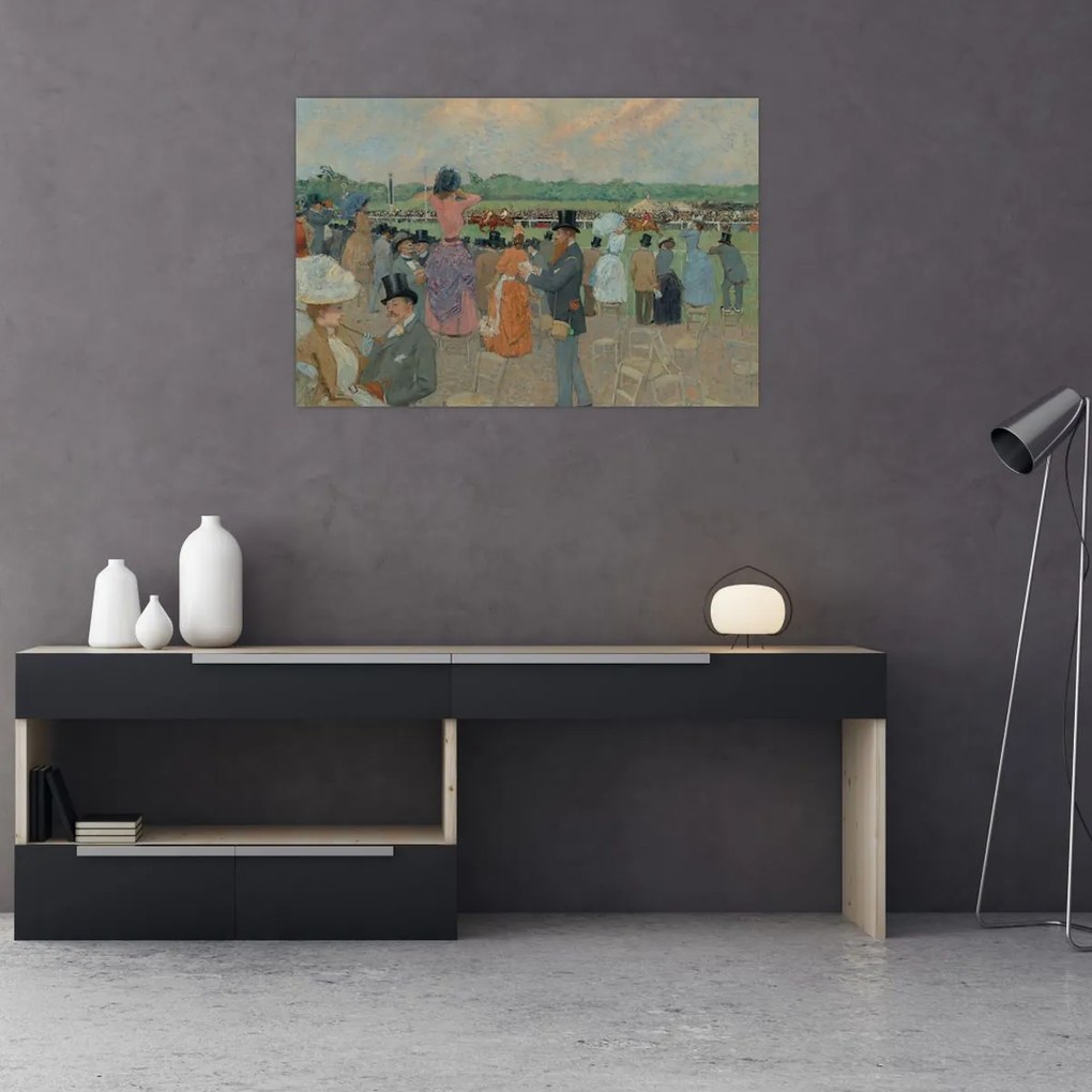 Tablou - Jean-Louis Forain, The Races at Longchamp, reproducere (90x60 cm)