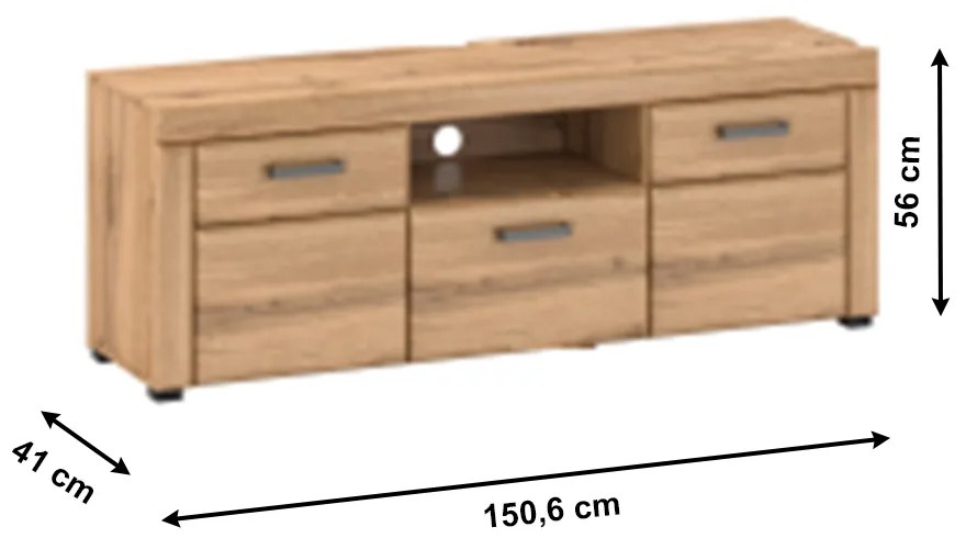 Masă TV Palper B (stejar apalache). 1034186