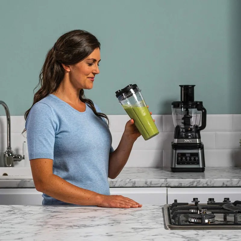 Blender Ninja BN800EU, 1200W, 2.1L, 3in1, Auto-iQ, 3 viteze, 21.000 rpm, Fara BPA, Zdrobire gheata, Negru