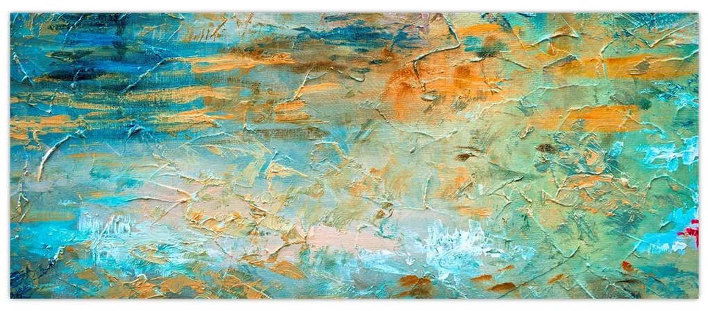 Tablou - Abstract albastru (120x50 cm)