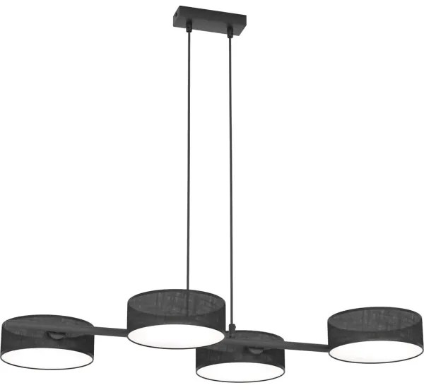 Lustră suspendată pe cablu DRUMZ 4xE14/10W/230V negru