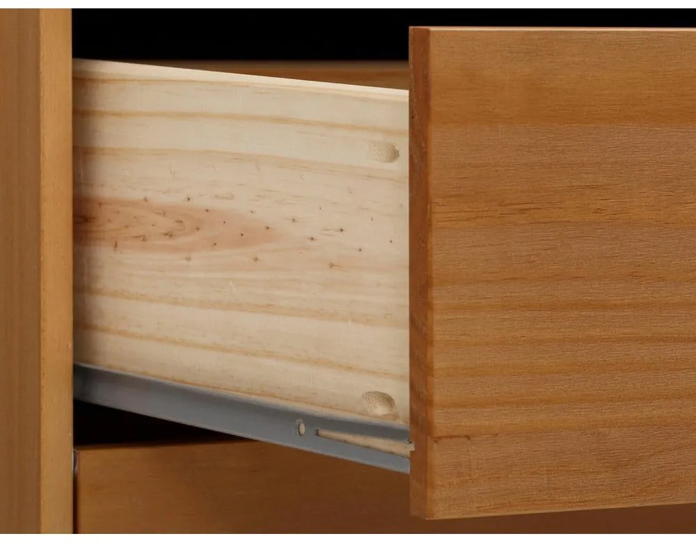 Comodă în culoare naturală joasă din lemn de pin 150x75 cm Post – Støraa