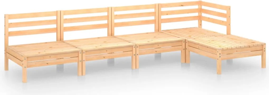 vidaXL Set mobilier de grădină, 5 piese, lemn masiv de pin