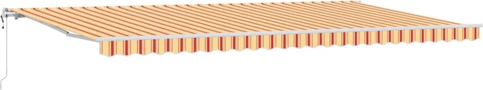 vidaXL Cort electric retractabil Galben și portocalie 600 × 300 cm
