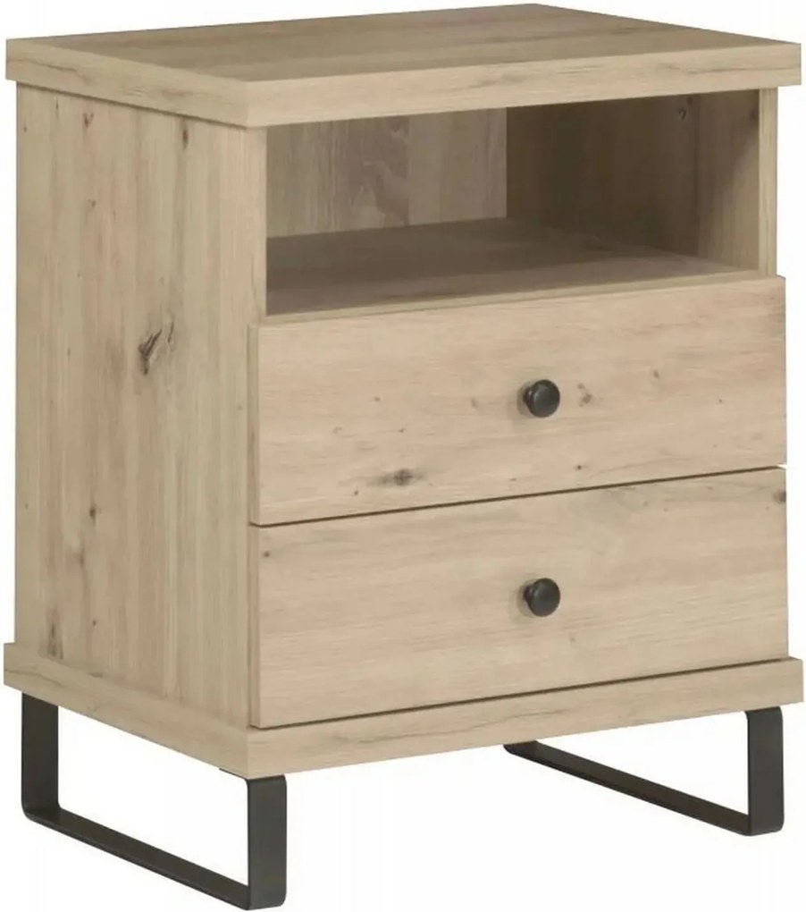 Noptiera CALI C17, stejar artisan, PAL laminat, 48x40.6x50 cm