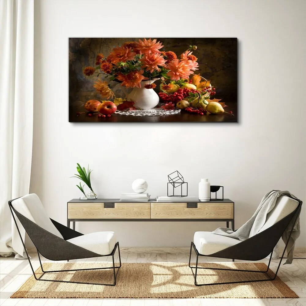 Tablou canvas Pictura flori fructe
