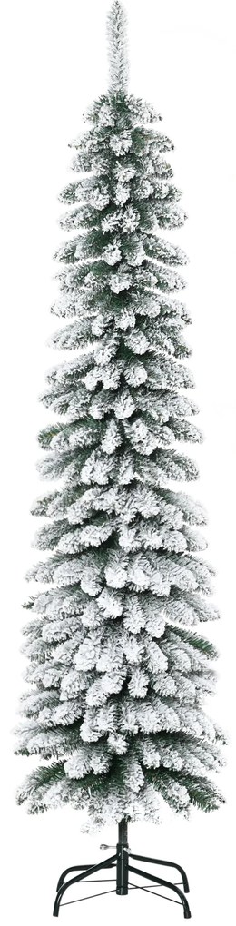HOMCOM Brad de Crăciun Artificial cu Zăpadă și 395 Ramuri, 46x46x180 cm, Verde | Aosom Romania