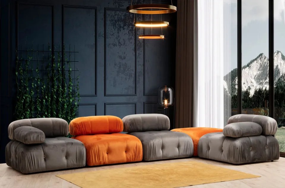 Fotoliu Modular Bubble L1, Gri
