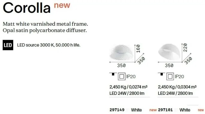 Plafoniera LED design modern Corolla-2 pl
