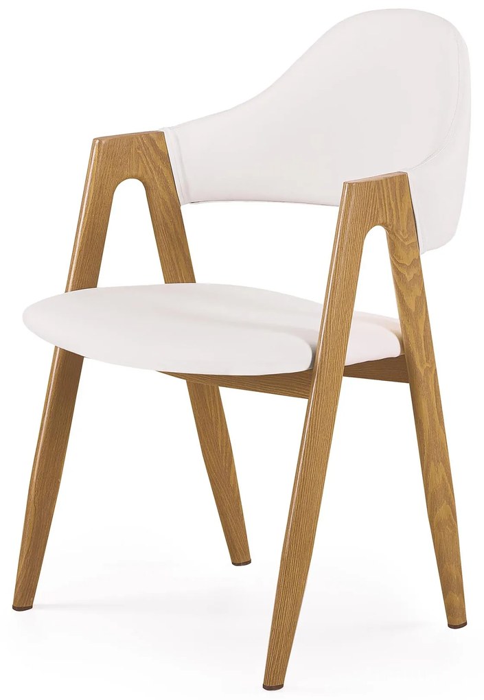 Scaun de design Culoare Alb / Stejar, KEN