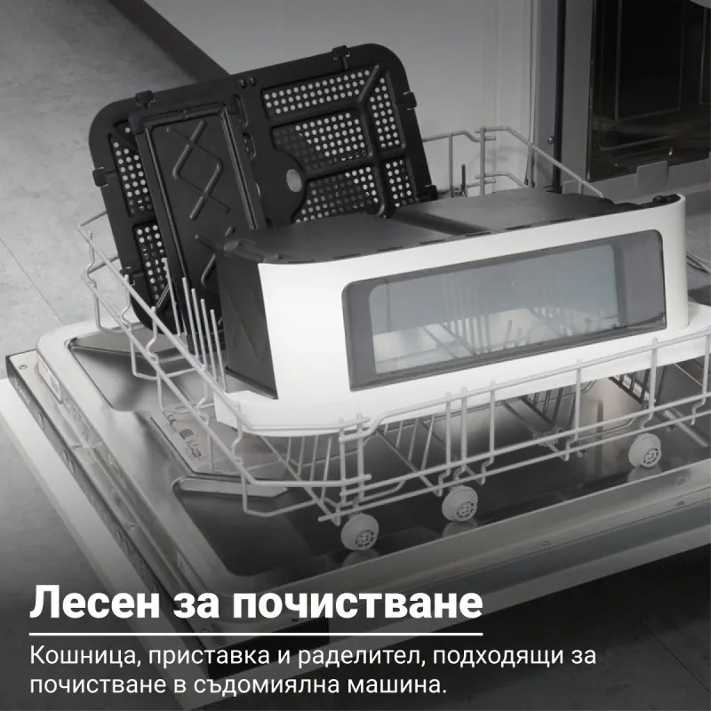 Friteuză dublă cu aer cald 8-în-1 Instant Pot Vortex VersaZone XL ClearCook 140-3025-01-EU, 2800 W, 12 l, 205 °C, EvenCrisp, Finalizare sincronizată a programelor, Comandă tactilă, Negru/Inox
