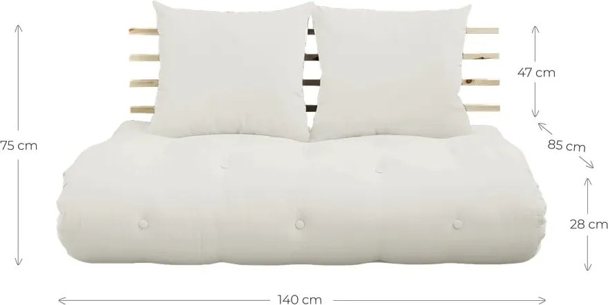 Canapea variabilă Karup Design Shin Sano Natur/Grey