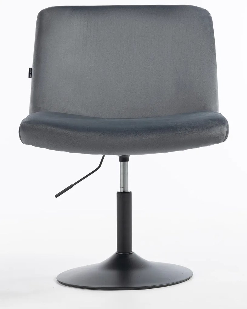 HR150N Scaun Grafit din Catifea cu Bază Neagră