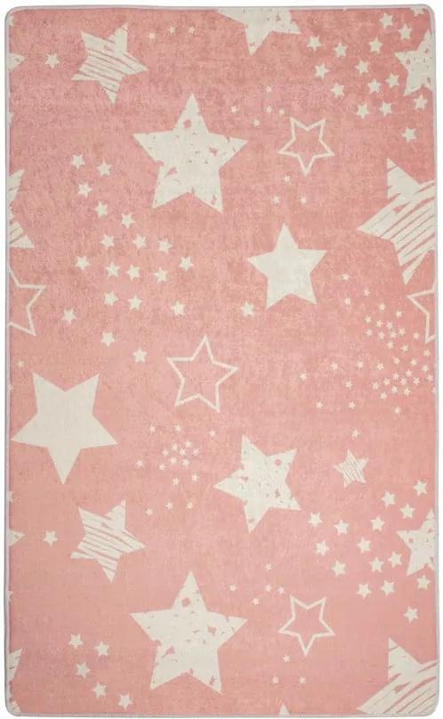 Covor copii Pink Stars, 100 x 160 cm
