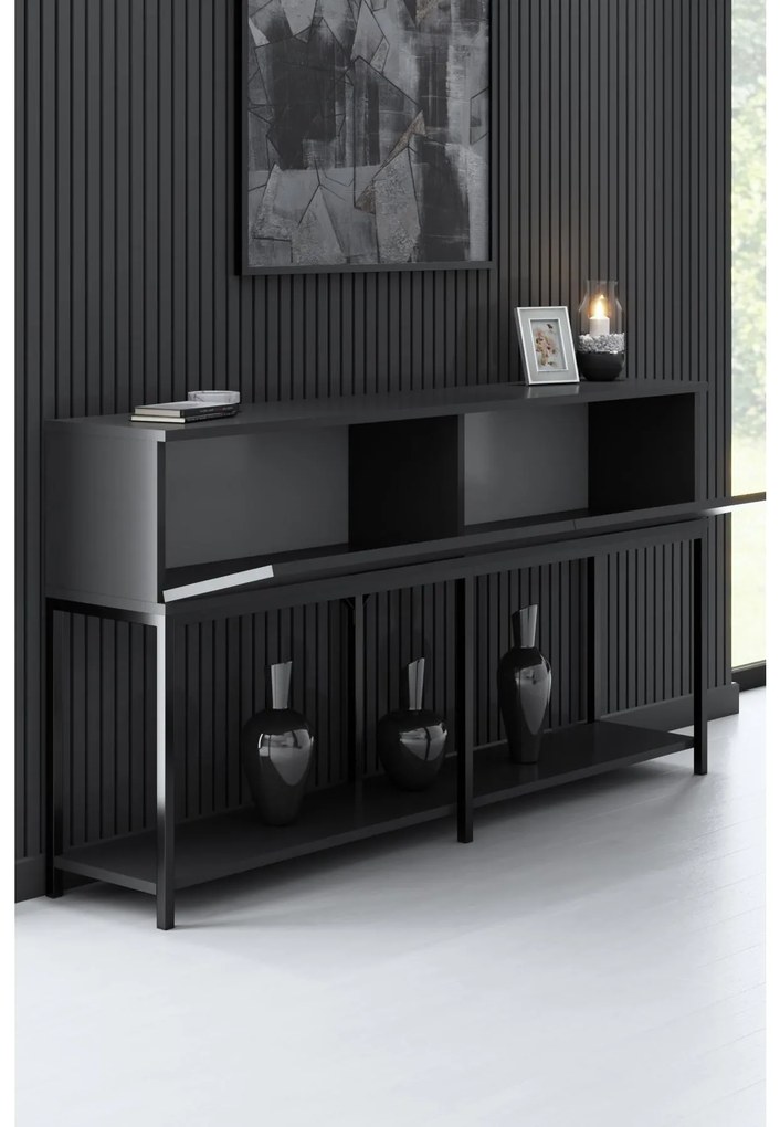Măsuță consolă Vibubi 1 (antracit + negru) . 1093373