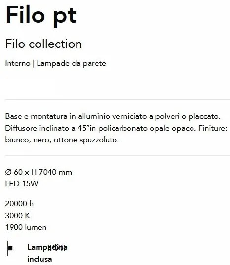 Lampa LED suspendata tip lampadar minimalist Filo pt alama