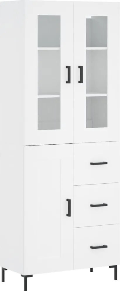 vidaXL Dulap înalt, alb, 69,5x34x180 cm, lemn compozit