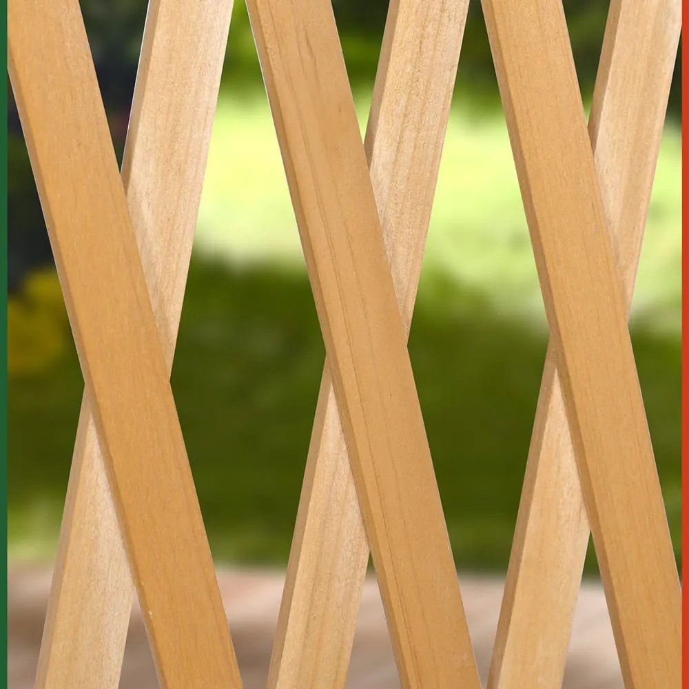 Grilaj din lemn ROSEMARY pentru flori, 200x107cm, maro natural Gardebruk