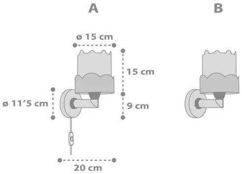 Aplică pentru copii BUNNY 1xE27/60W/230V portocalie Dalber 61159S