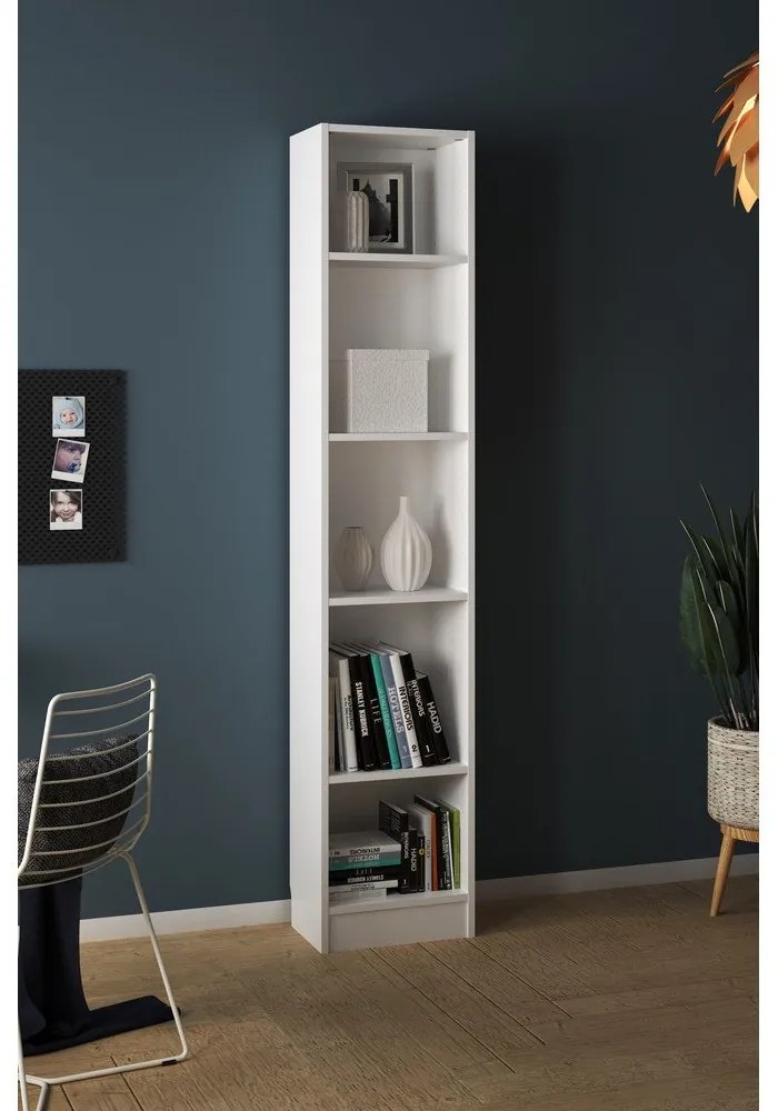 Bibliotecă Tvilum Basic, 41x203 cm, alb