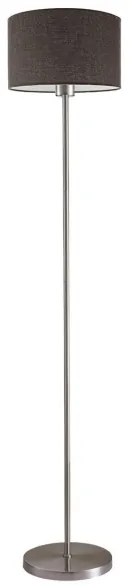 Lampă de podea LED TUNJA 1xE27/20W/230V Ø 30 cm crom mat/maro