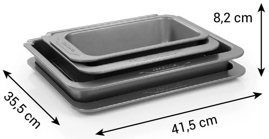 Tăvi de copt în set 4 buc. Compact – Tescoma