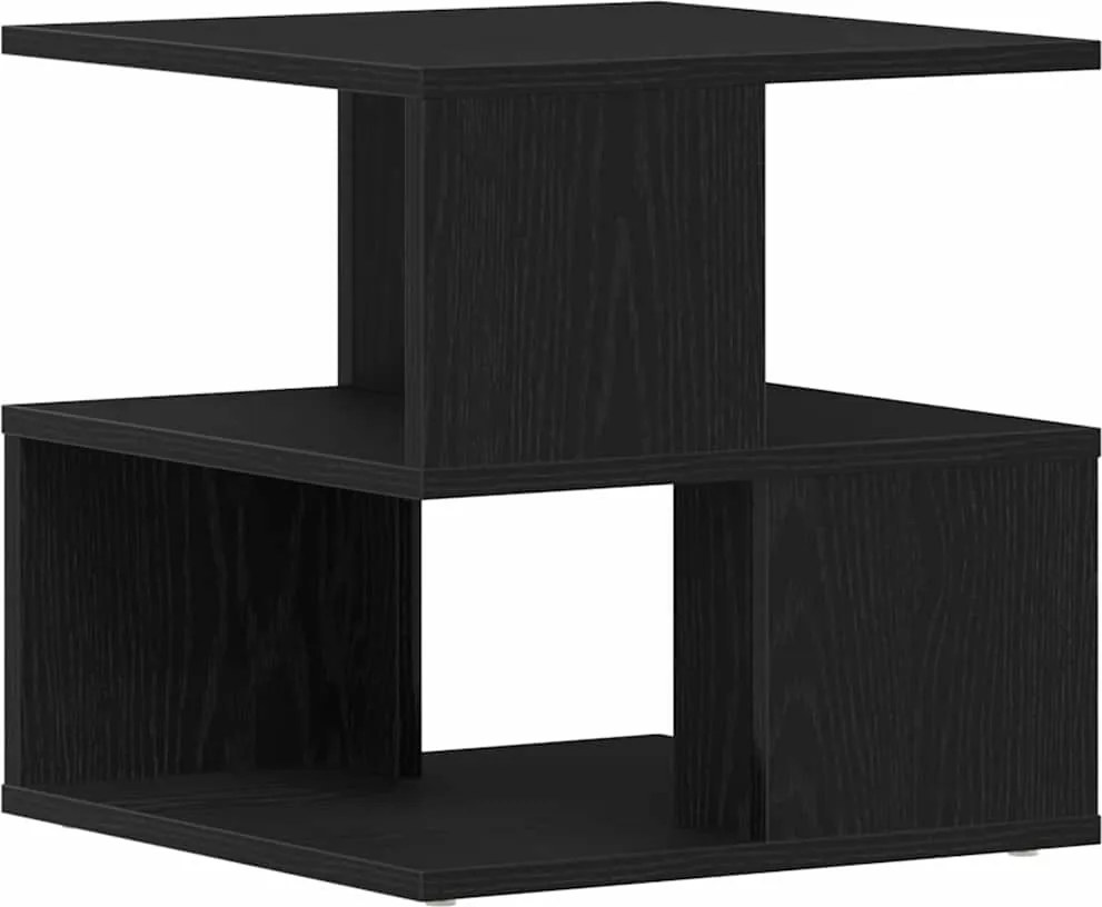 vidaXL Masă laterală Stejar Negru 30 x 30 x 55 cm Lemn compozit