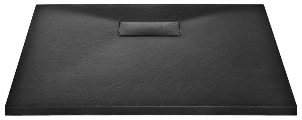Cadita de dus, negru, 90 x 90 cm, SMC