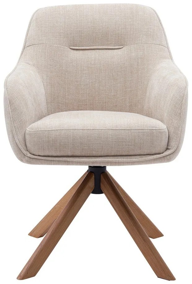 Set de scaune de sufragerie crem 2 buc. tapițat Avola – Unique Furniture