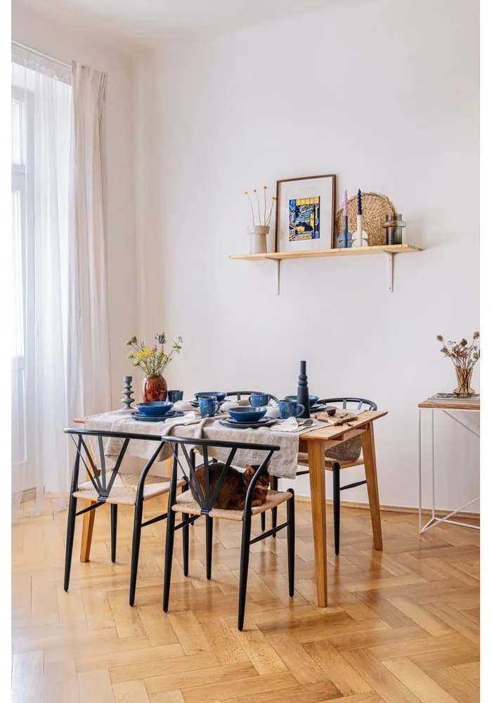 Serviciu de masă 16 buc. albastru închis din gresie Glosia - Bonami Selection