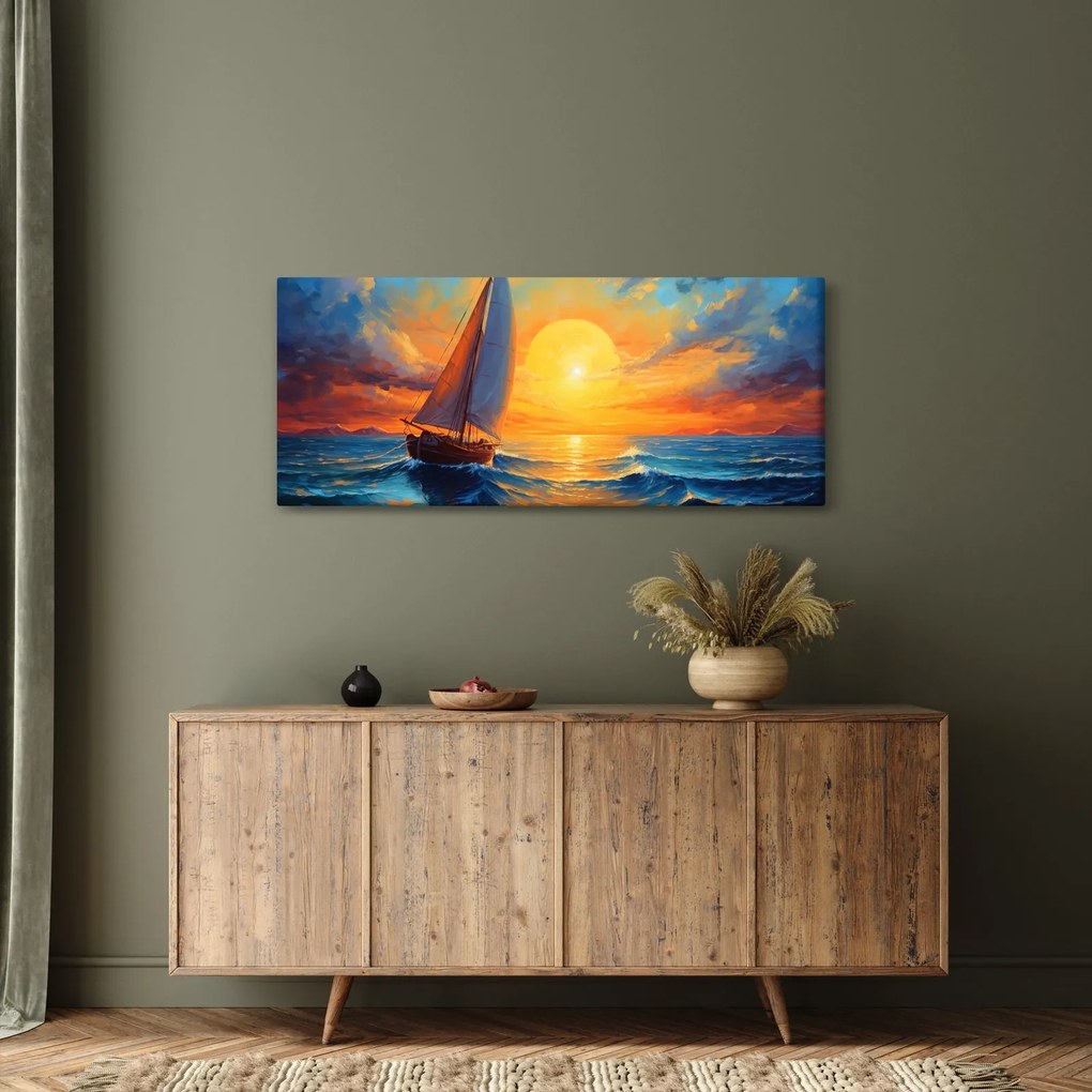 Tablou - Sailboats (120x50 cm)