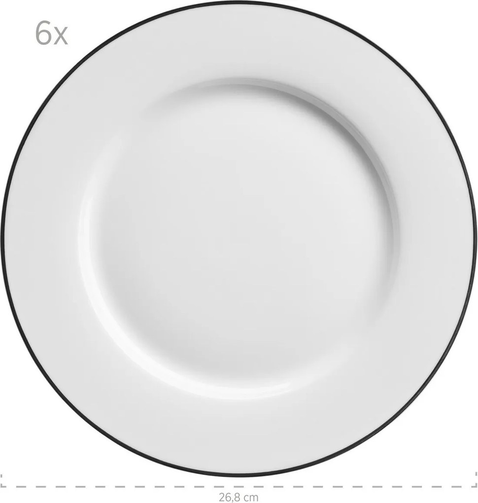 Mäser Set de farfurii adânci și plate, 12 bucăți NOLA