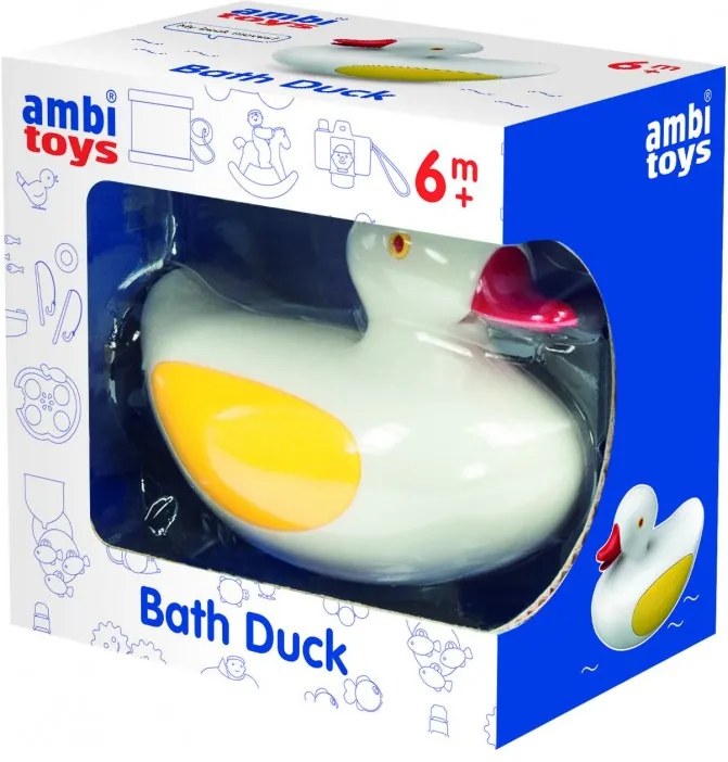 Jucarie de baie pentru bebelusi Ambi Toys Ratusca, 6 luni+