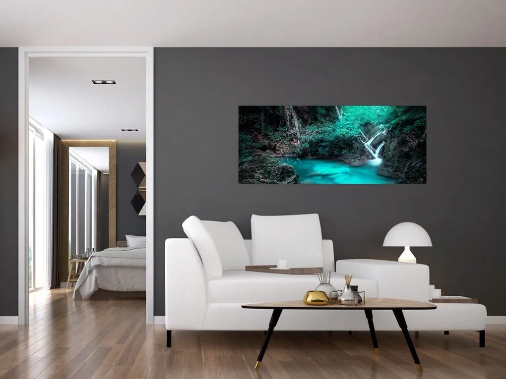 Tablou - Oază turcoaz (120x50 cm)