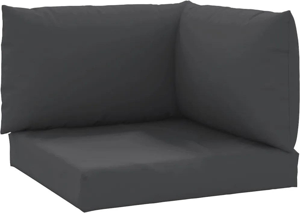 vidaXL Perne de canapea din paleți, 3 buc., negru, material textil
