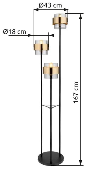 Lampadar Globo 15560S MILLEY 3xE27/60W/230V