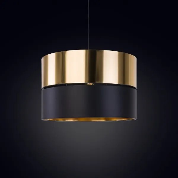 Lustră pe cablu HILTON 1xE27/25W/230V alamă/neagră