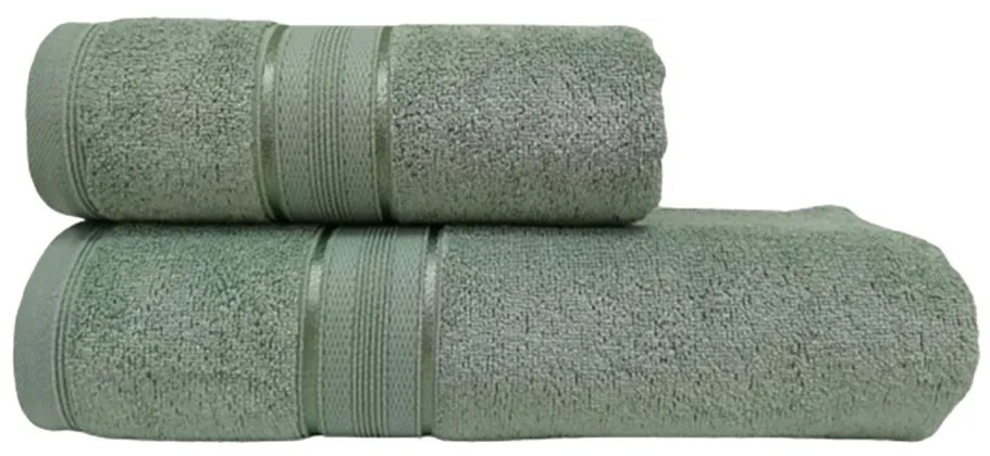 SET 2 PROSOAPE BUMBAC, 50X90 CM + 70X140 CM, 540 GR, VERDE