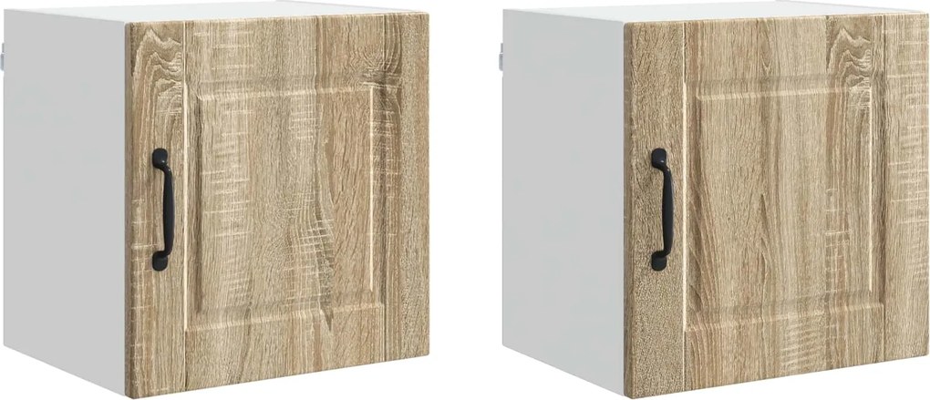 vidaXL Dulap de bucătărie cu raft 2 pcs Stejar Sonoma 40 x 31 x 40 cm