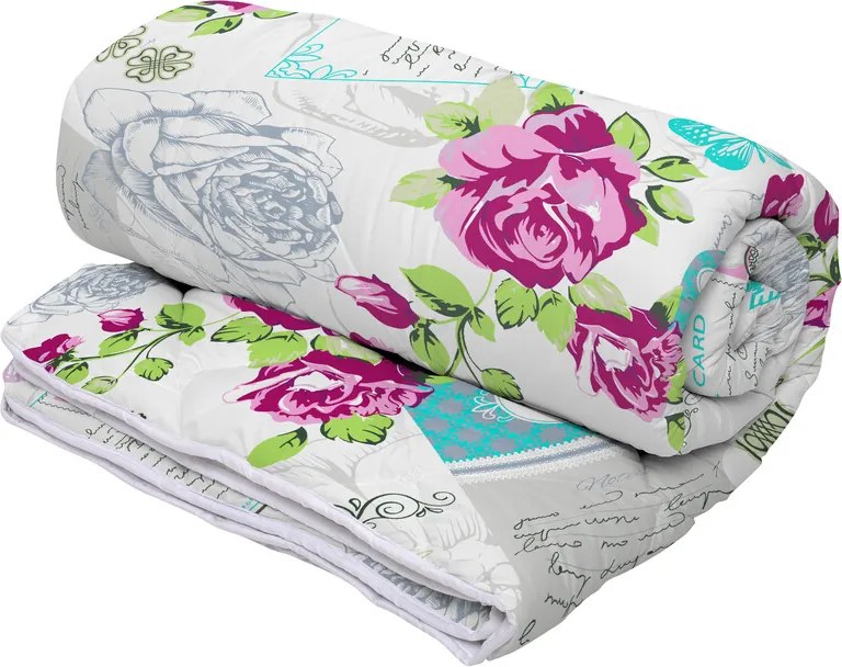 Set Alcam, Rose, 2 perne microfibra 50x70 cm si pilota matlasata 180x200 cm