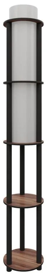 Lampadar cu polițe NOTO, 1xE27/40W/230V, maro/negru