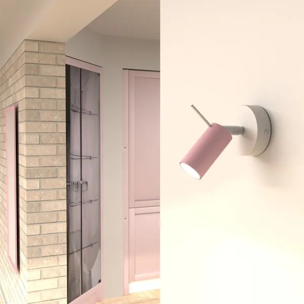 Spot de perete PRESTON 1xGU10/40W/230V roz