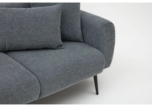 Colțar în L PISA, gri, cu șezut pe partea stângă