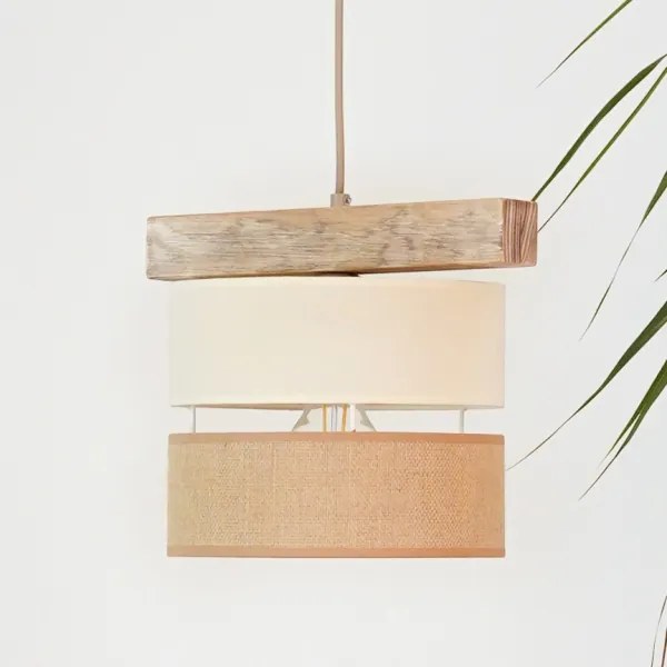 Lustră pe cablu Brilagi FOREST 1xE27/15W/230V pin/bej/crem