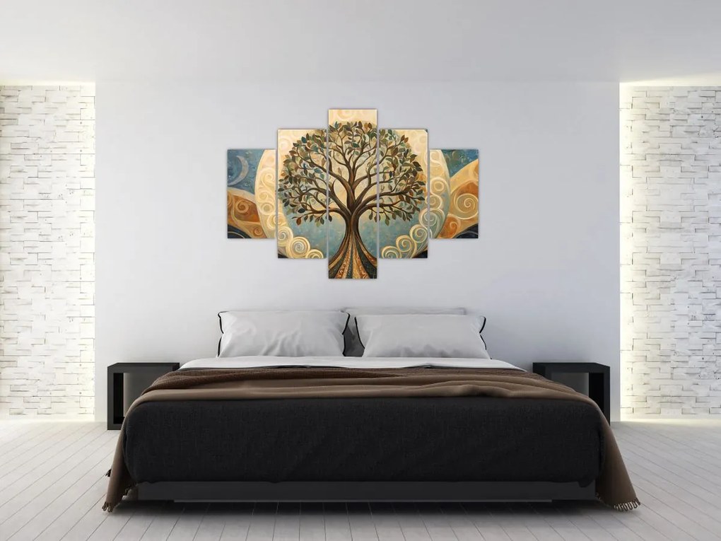 Tablou – Arborele vieții și spirale (150x105 cm)