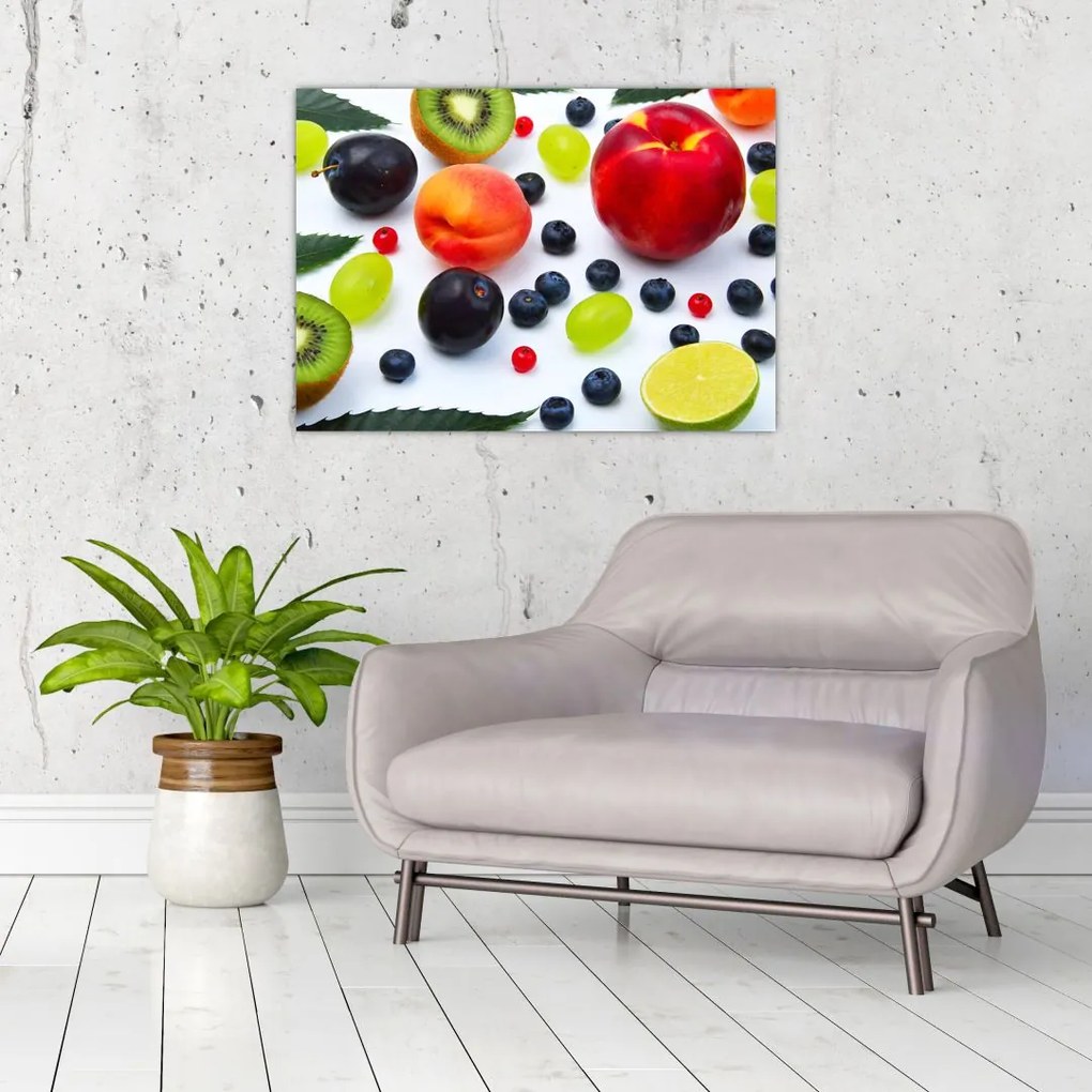 Tablou - fructe cu picături de apă (70x50 cm)
