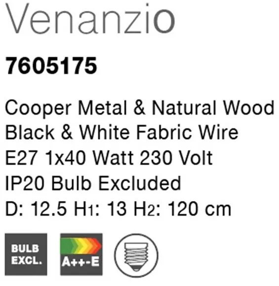 Pendul design modern Venanzio cupru NVL-7605175